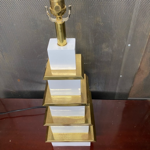 Jonathan Adler Totem Hollywood Regency Totem Brass Desk Lamp - Picture 3 of 5